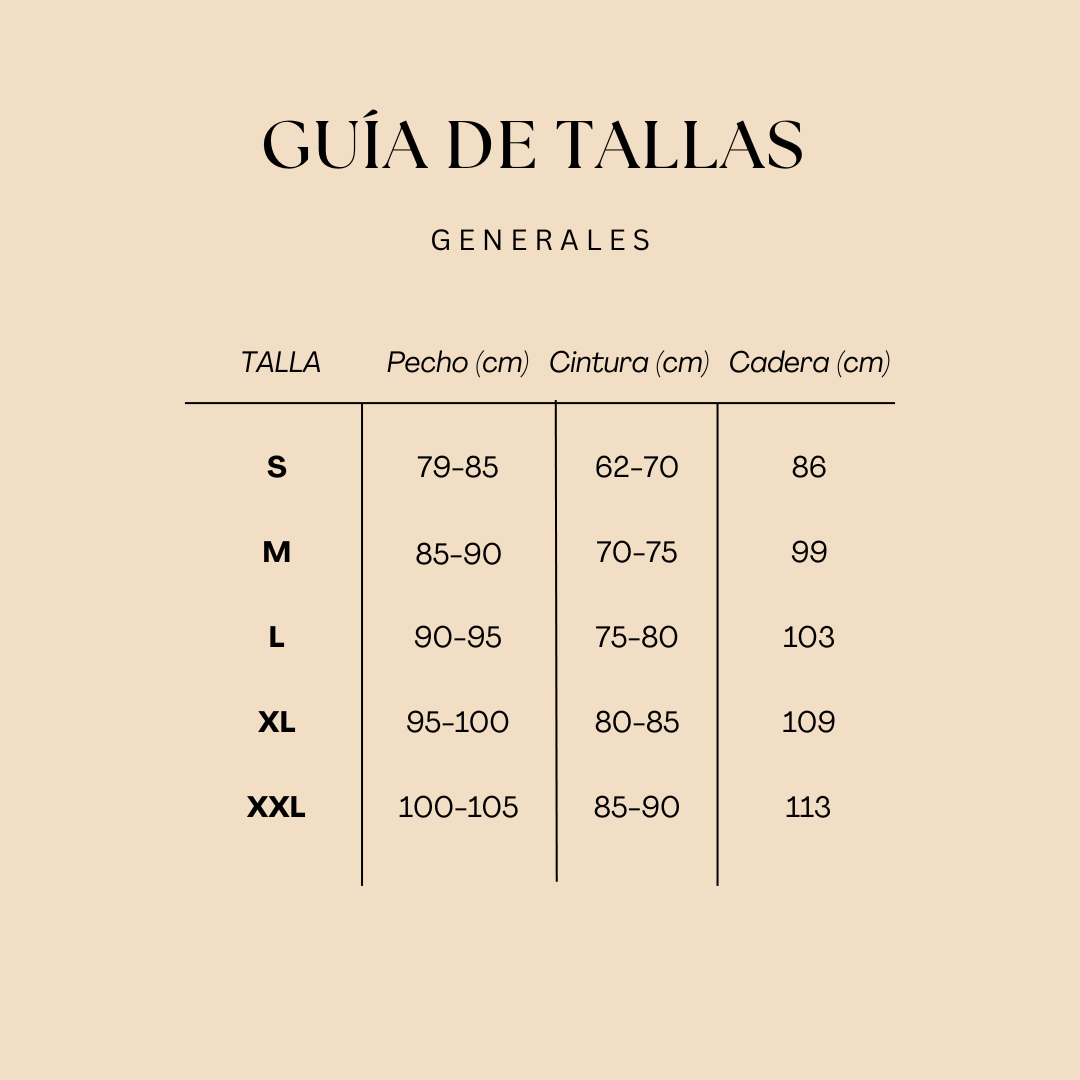 Neu de Cotó garment measurement diagram