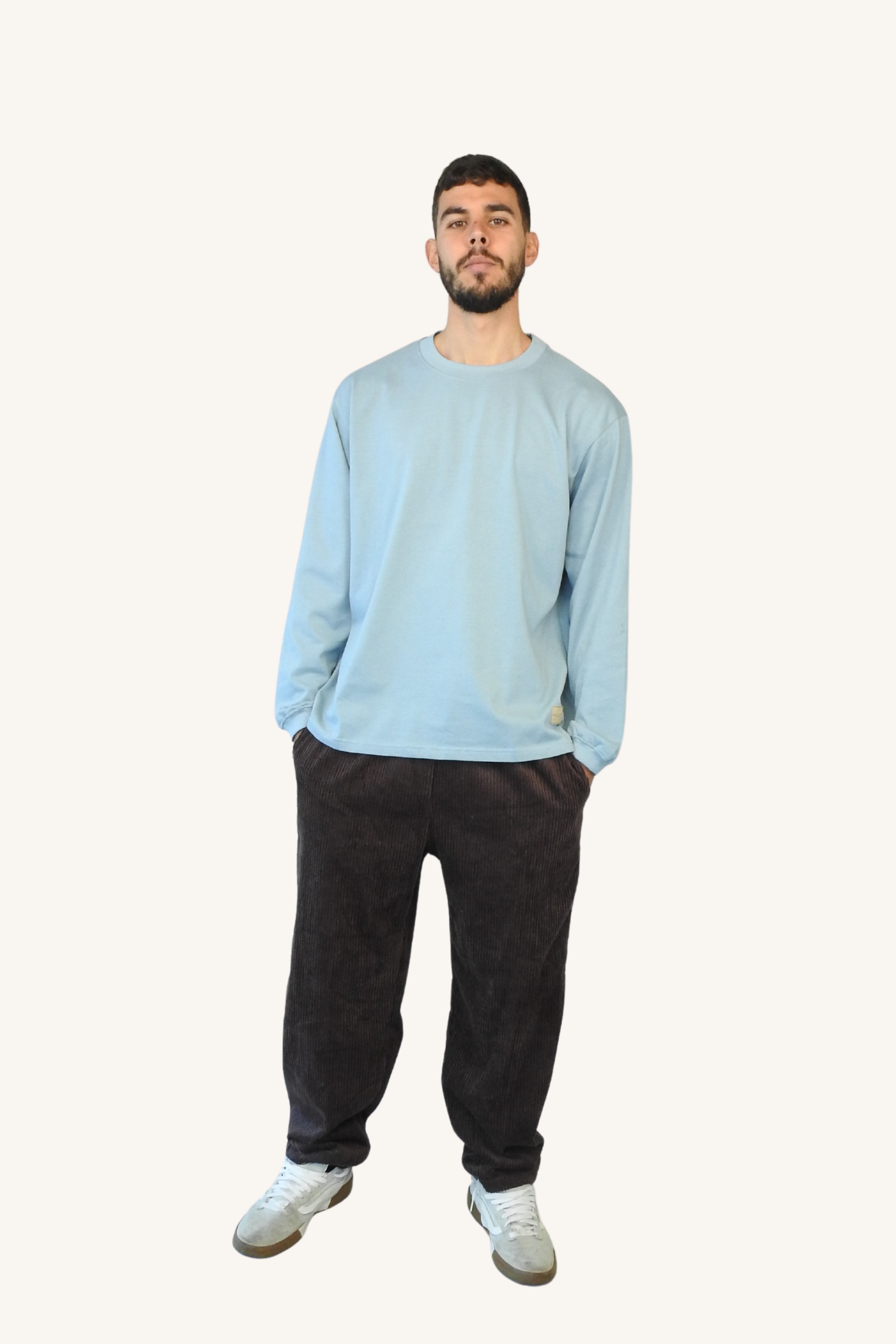 Camiseta manga larga azul cielo