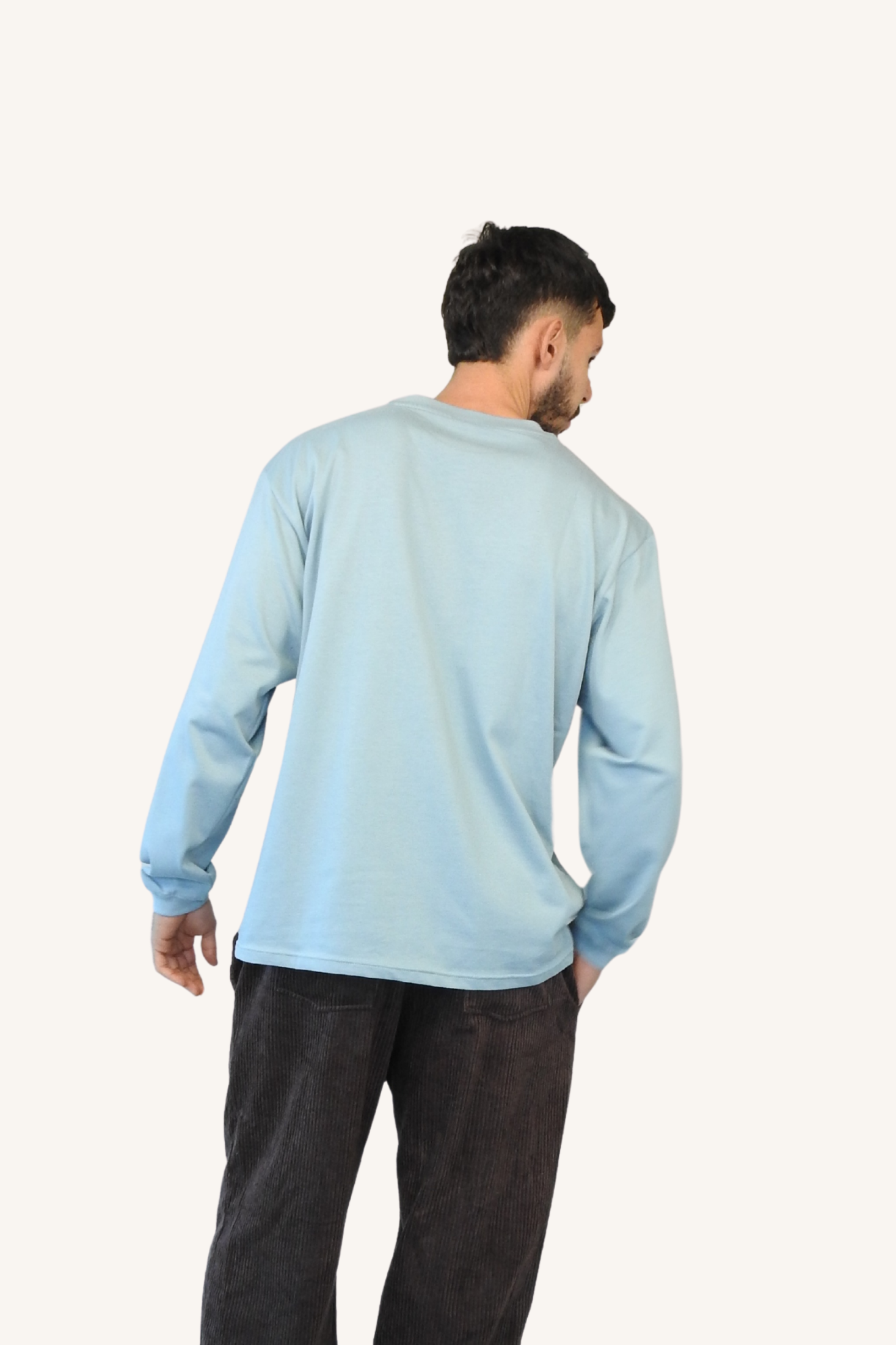 Camiseta manga larga azul cielo