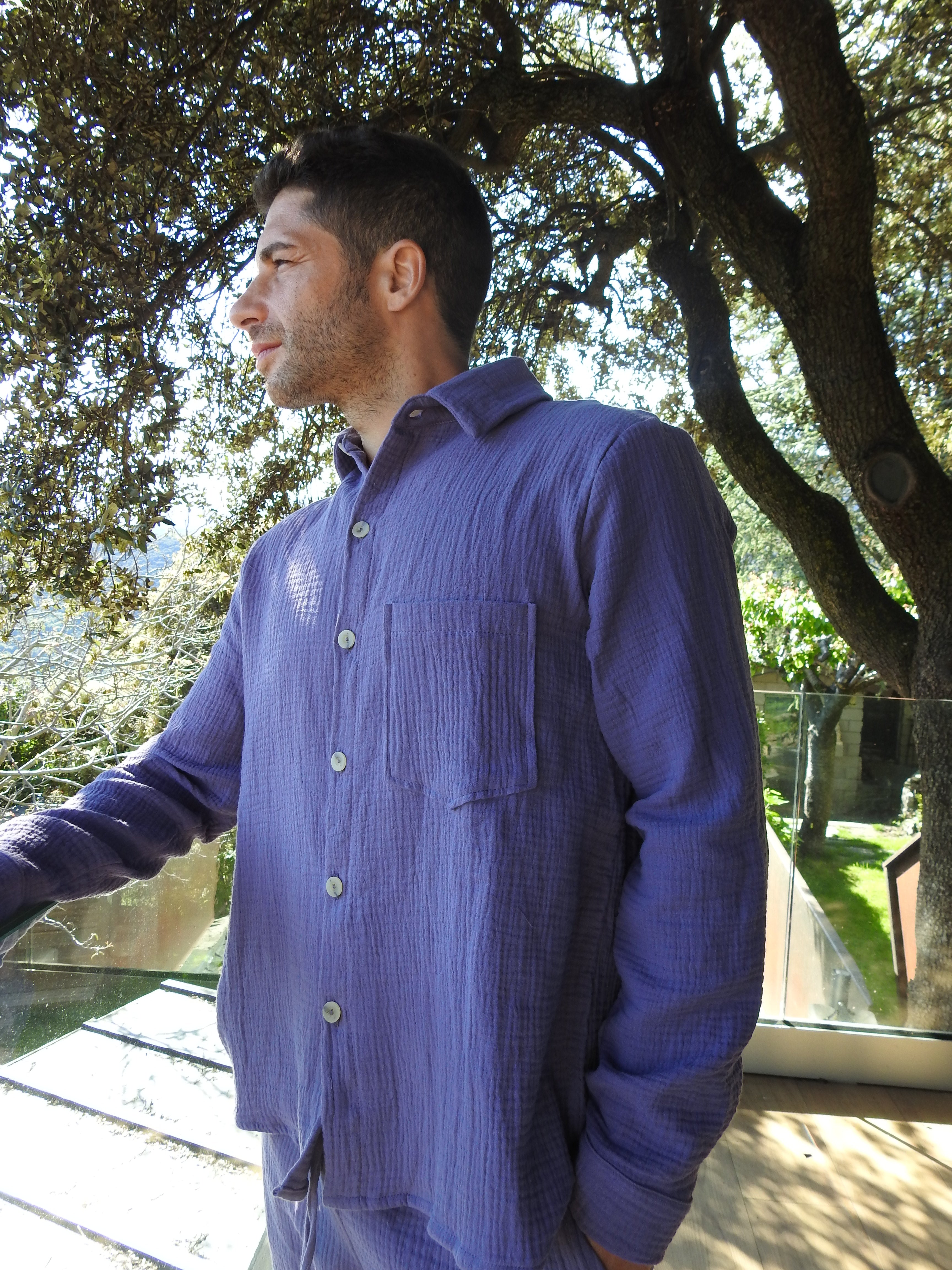 Camisa Bolvir unisex lila
