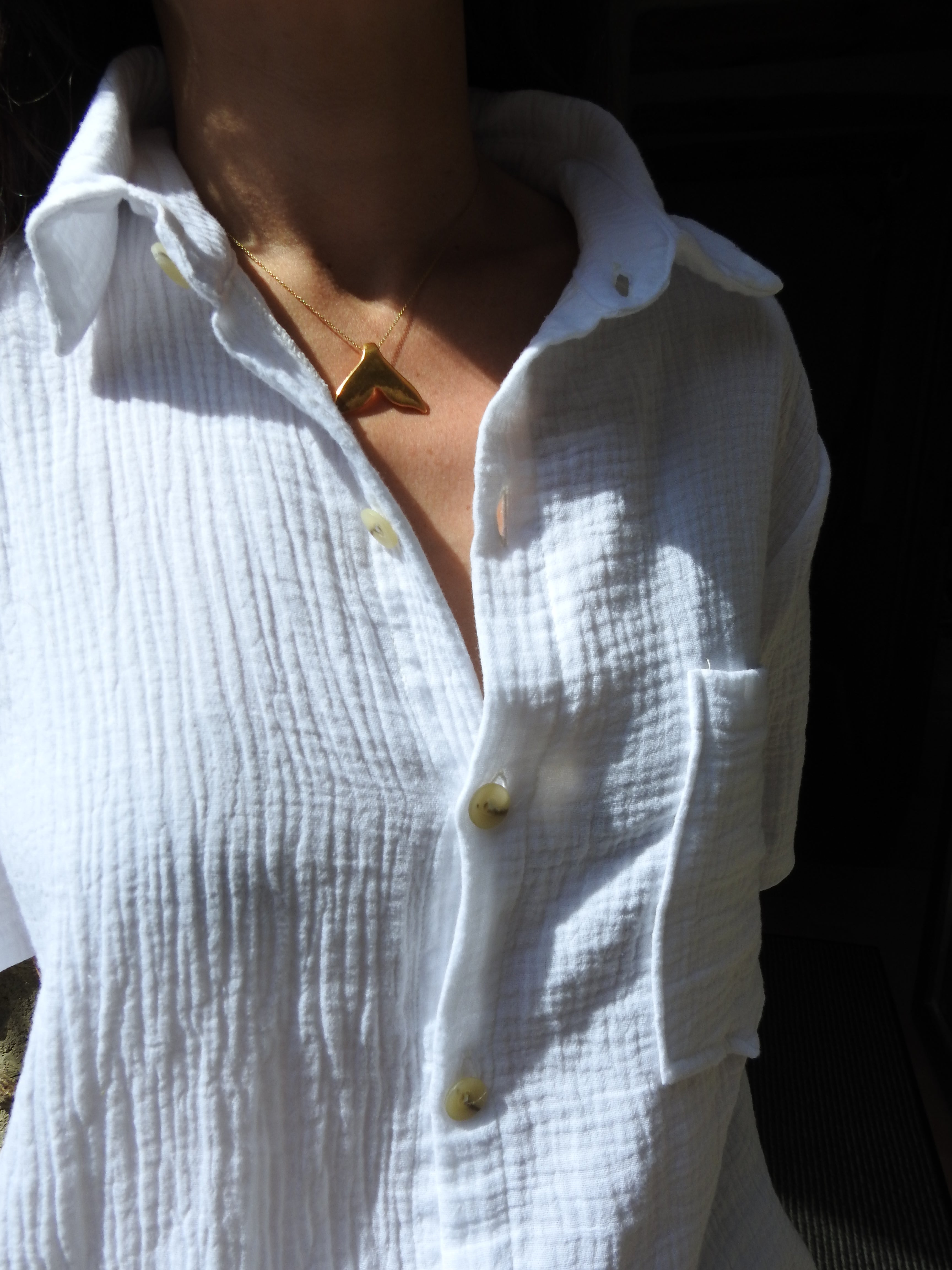 Camisa Ger unisex manga corta blanca