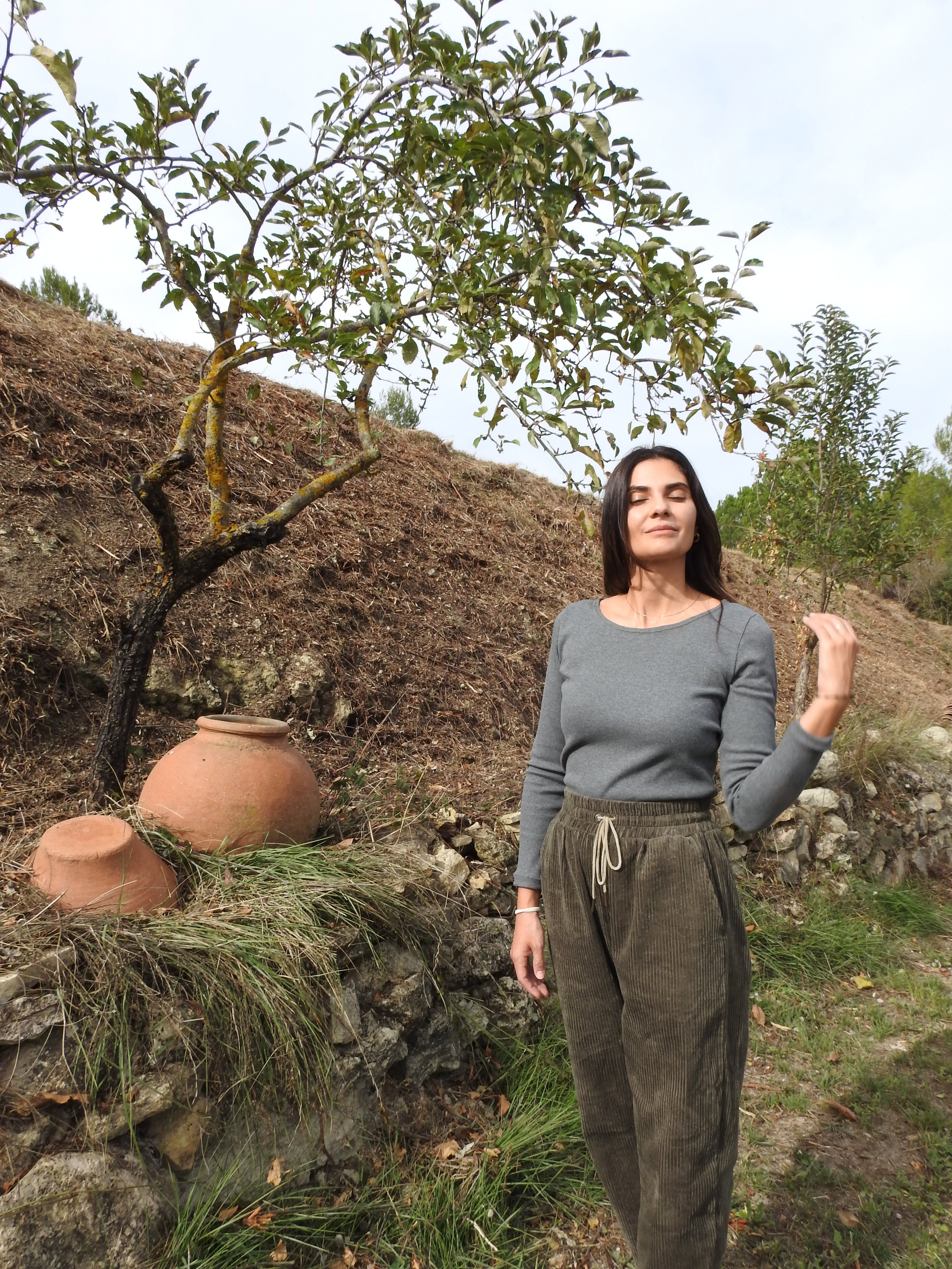 Pantalón pana verde