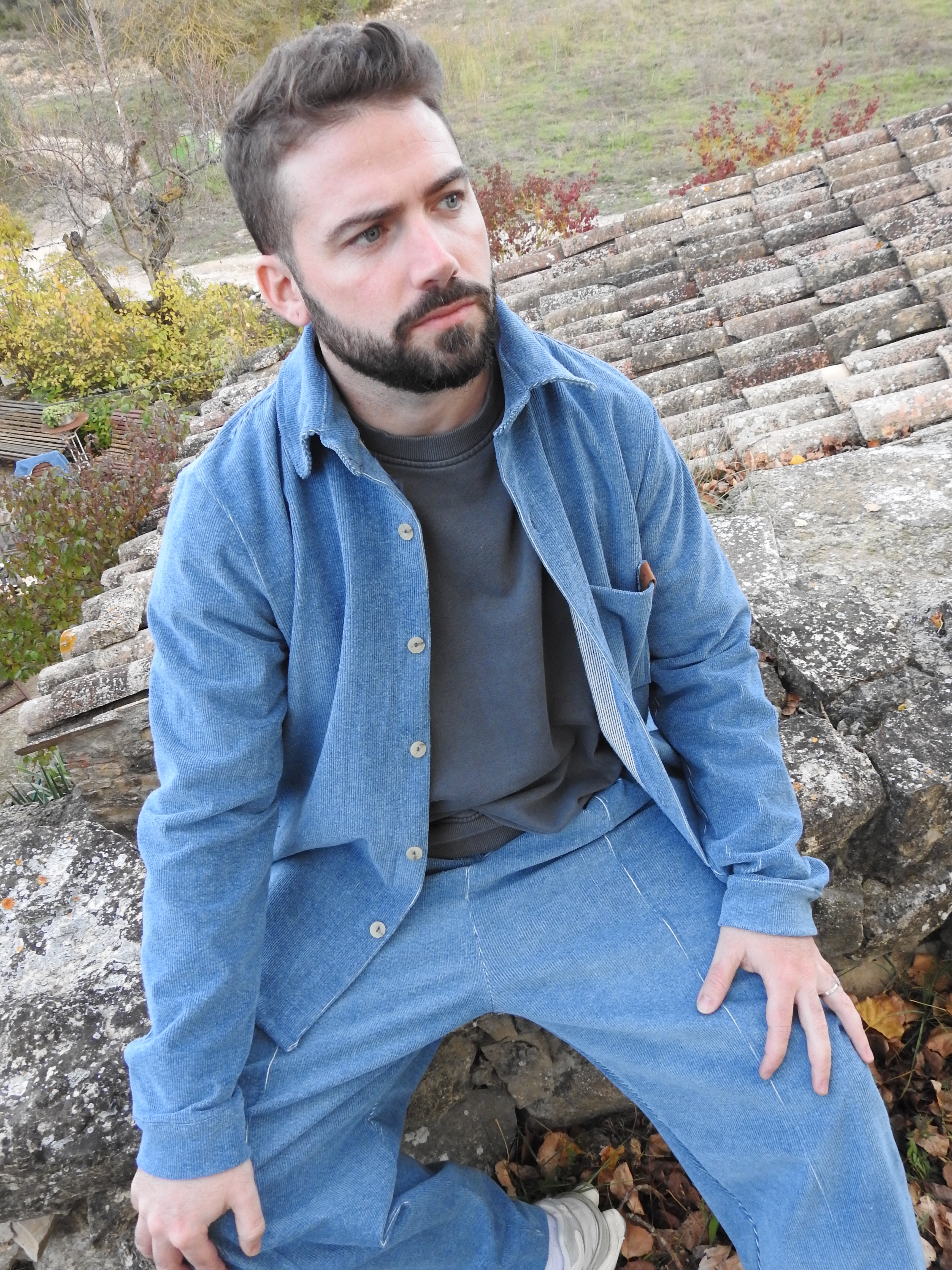 Sobrecamisa micro pana tejana