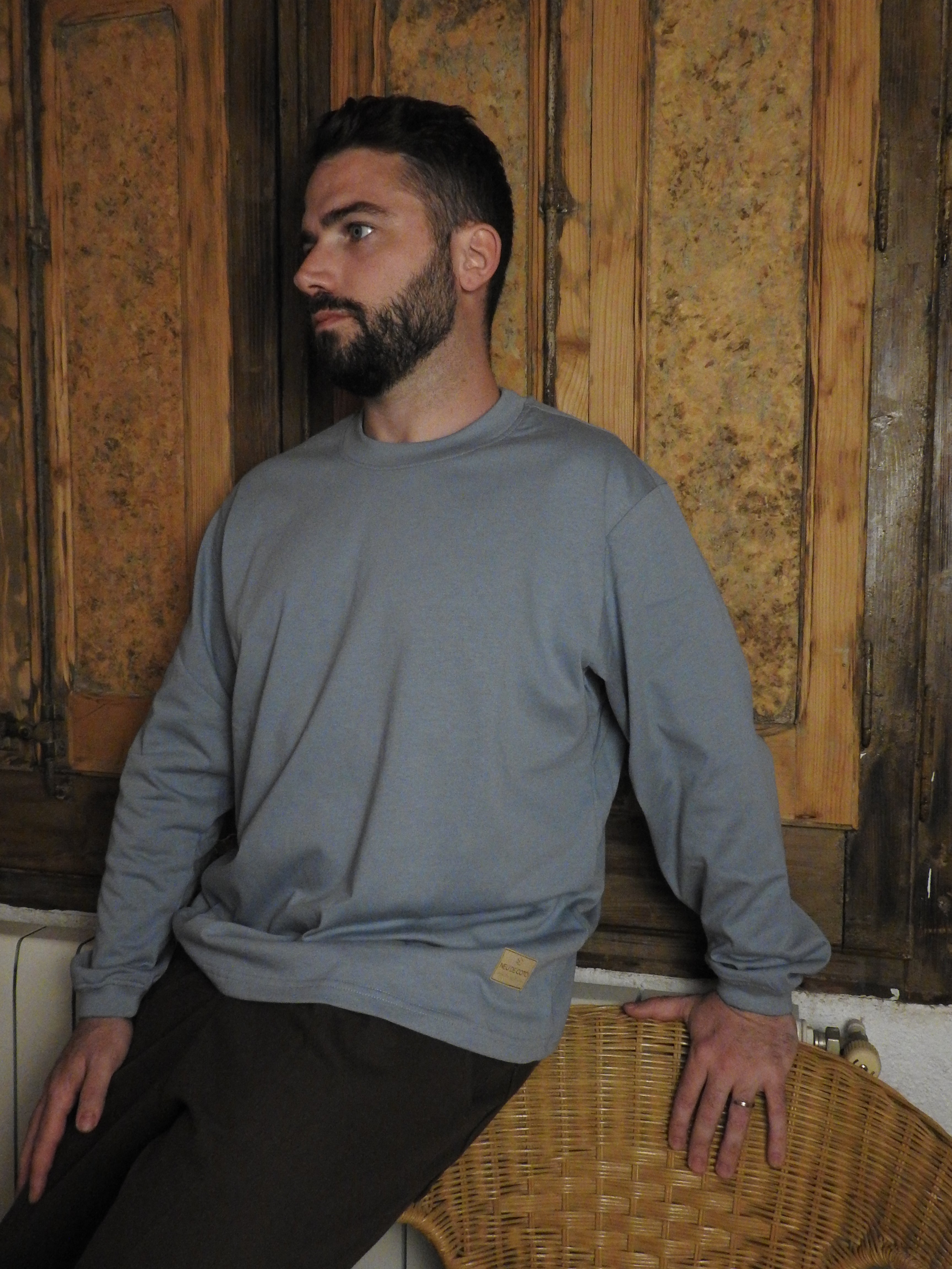 Camiseta manga larga azul cielo