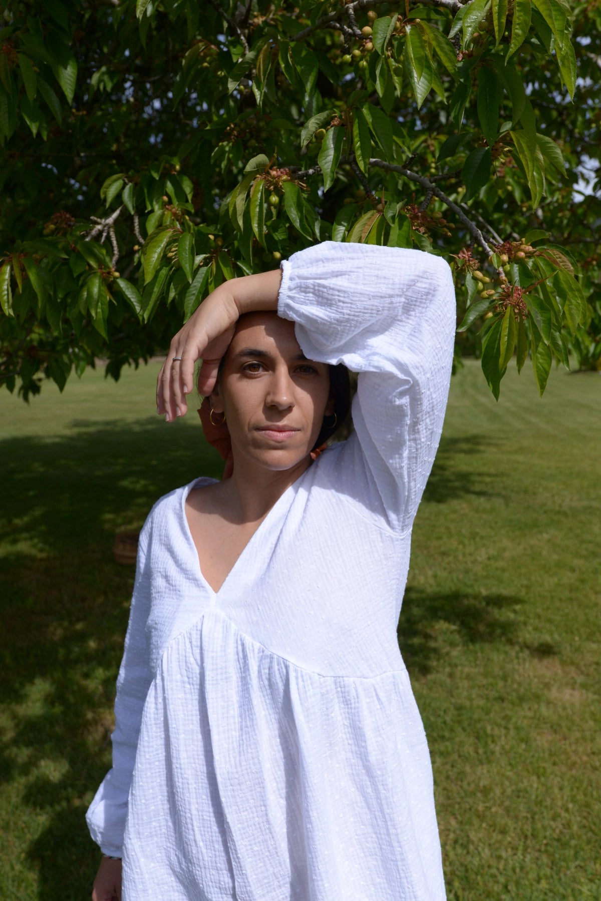 White boho dress