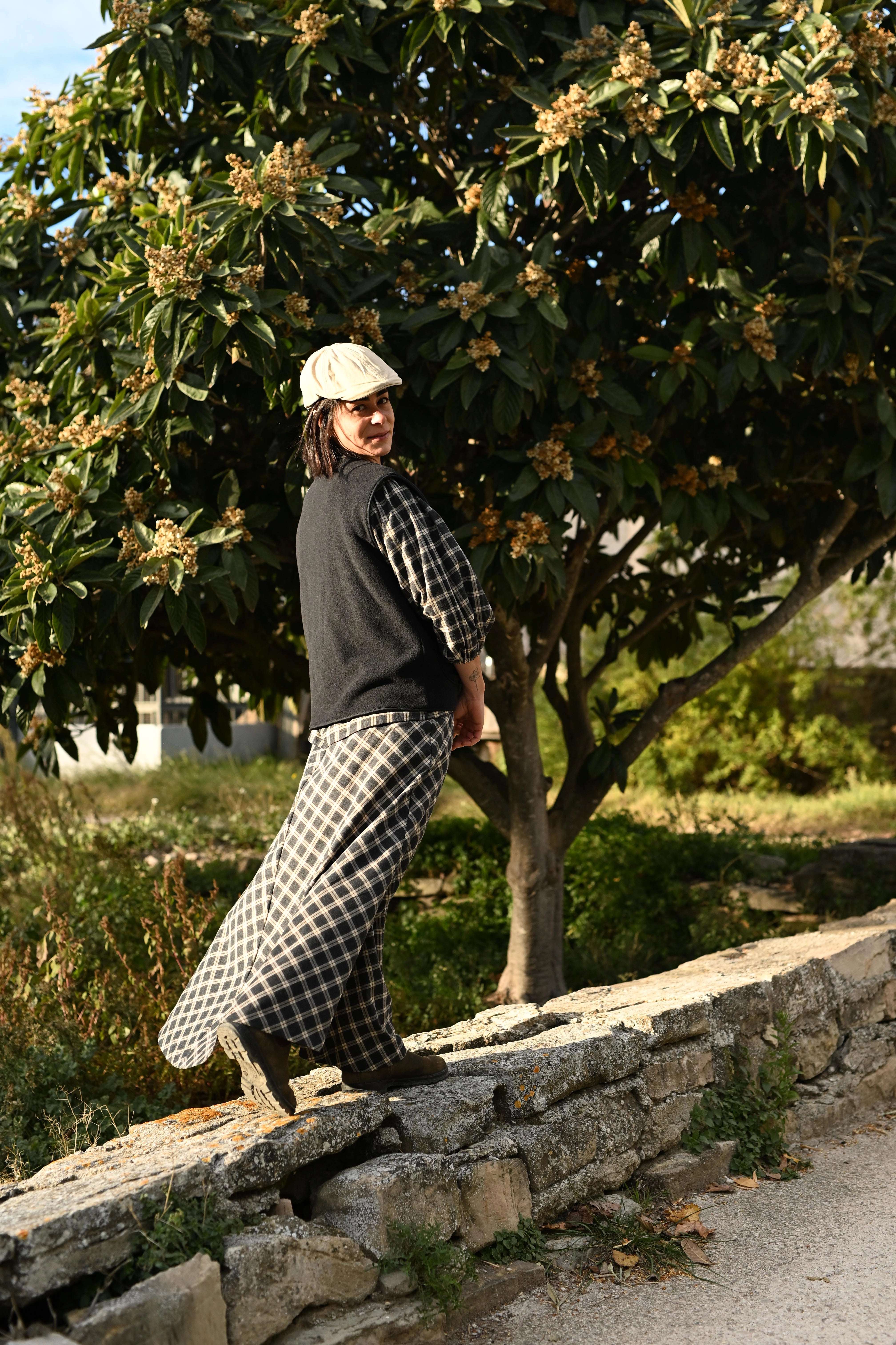 Chaleco polar cuello redondo negro