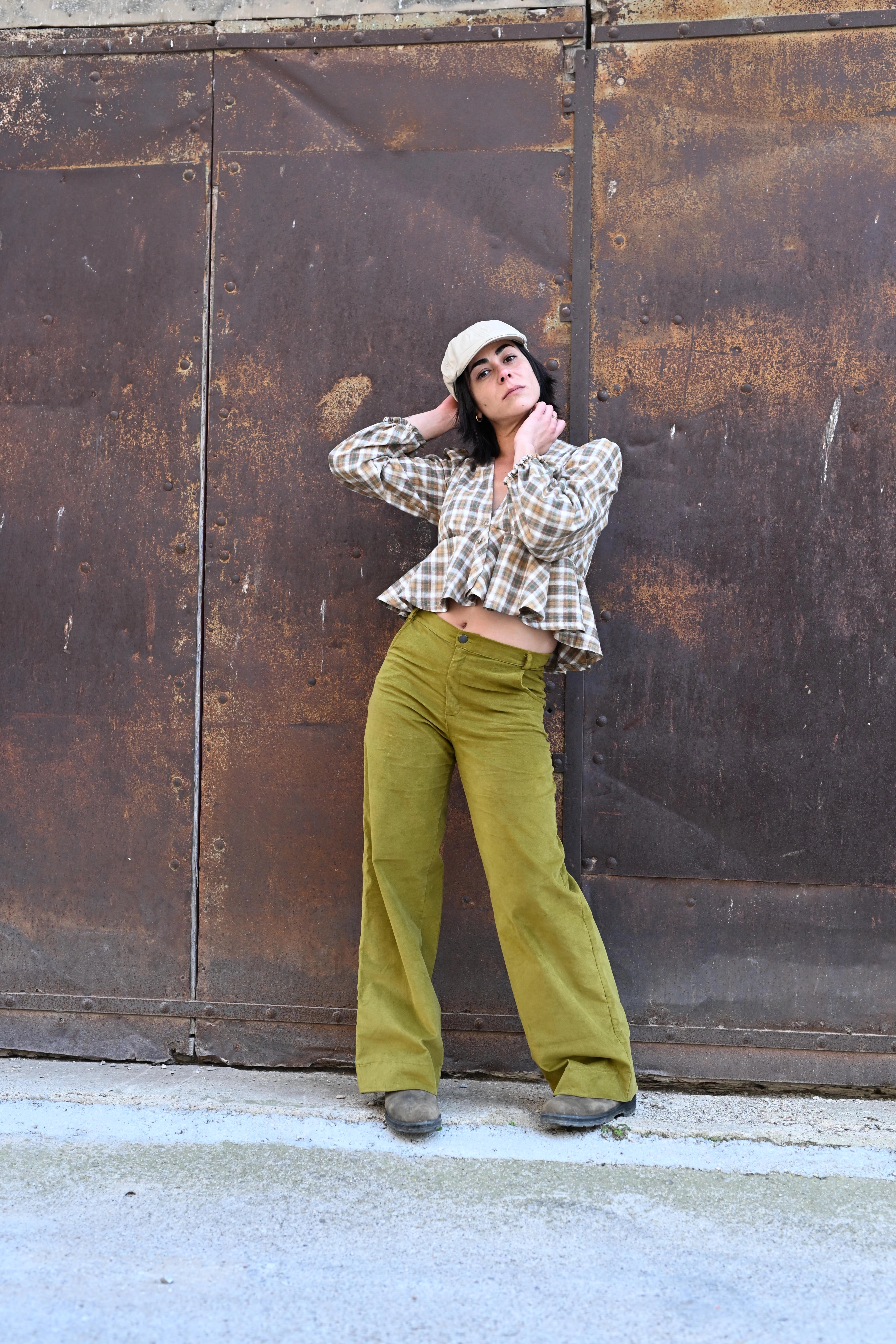 Camisa volante cuadros