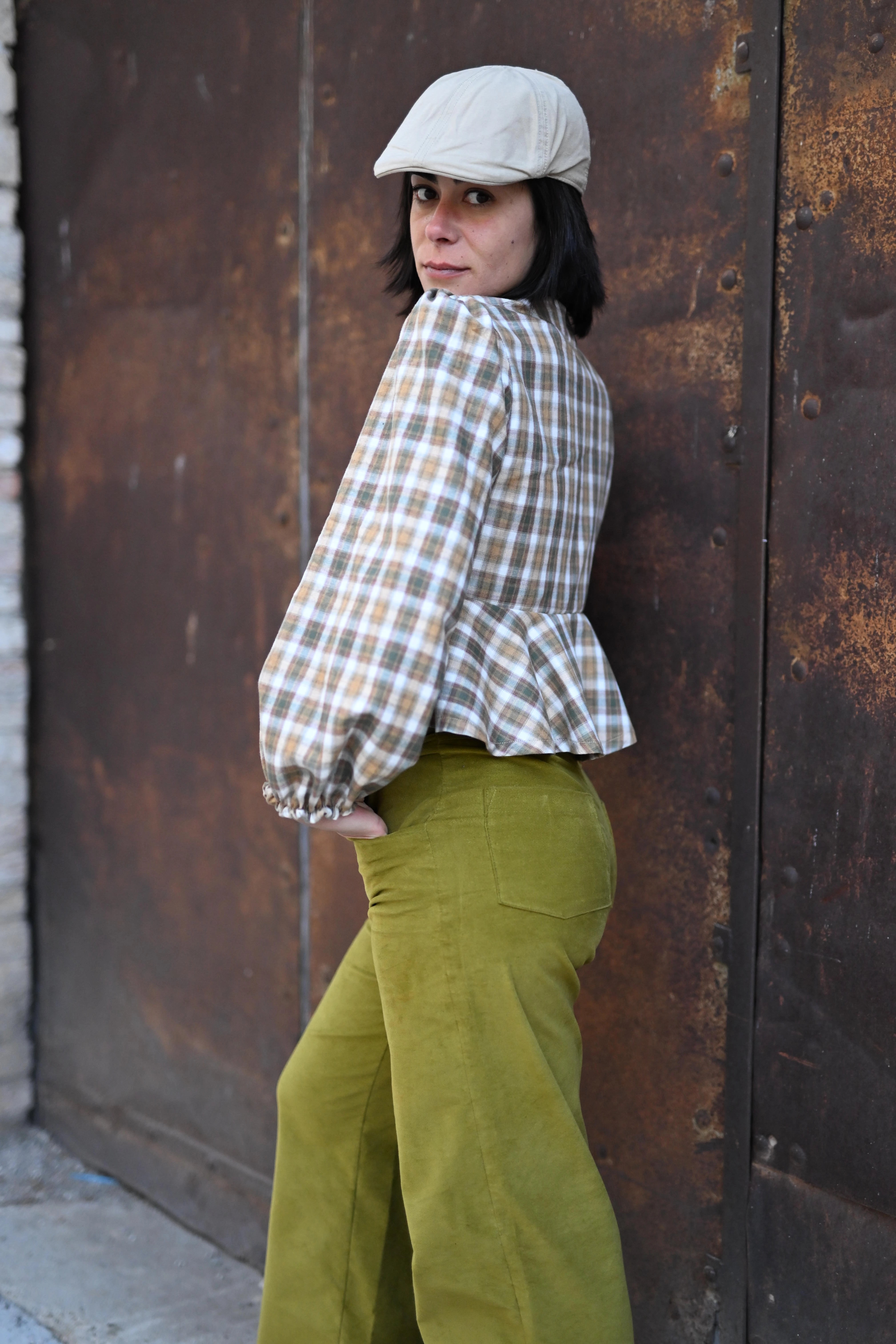 Camisa volante cuadros