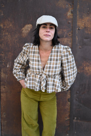 Camisa volante cuadros