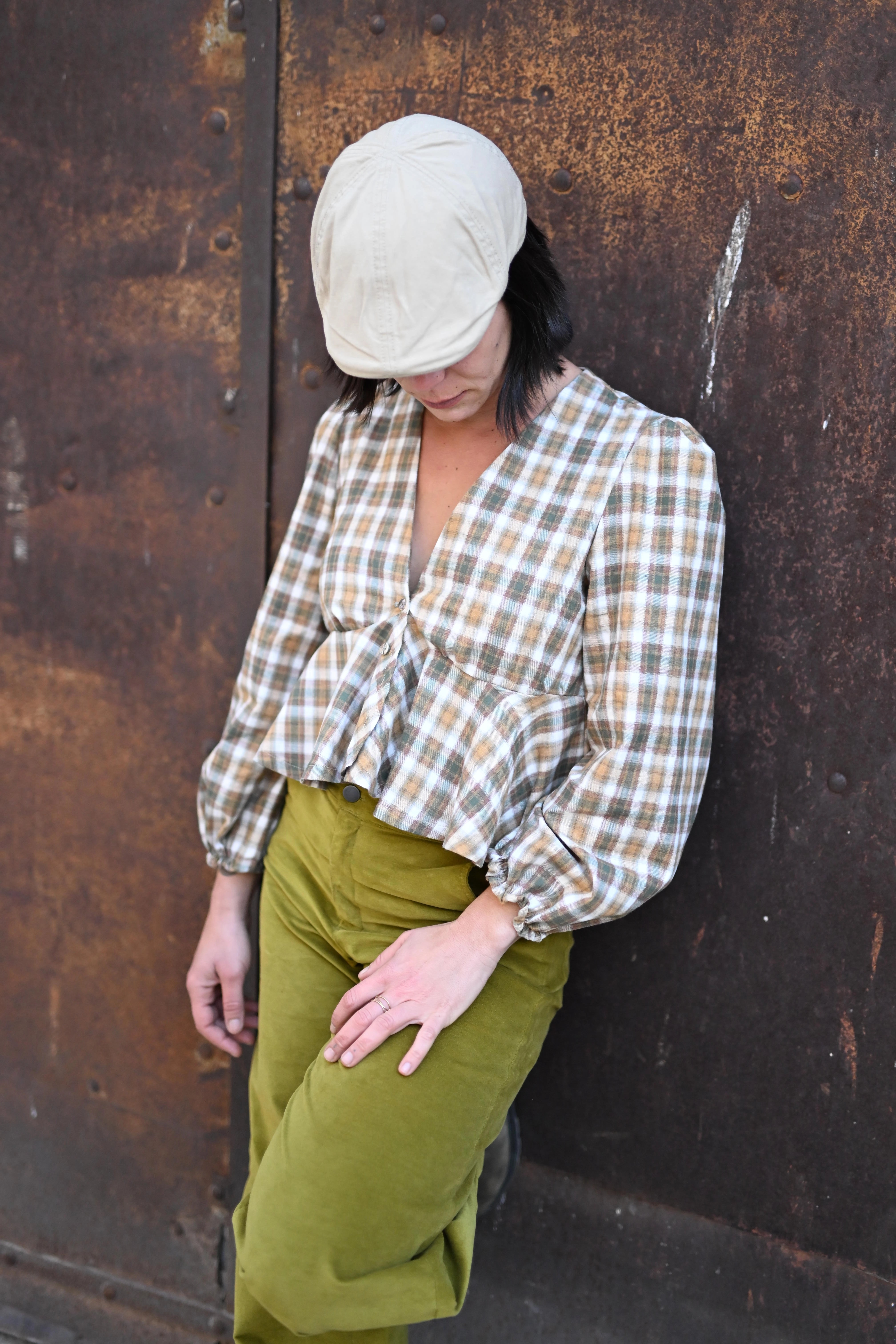 Camisa volante cuadros