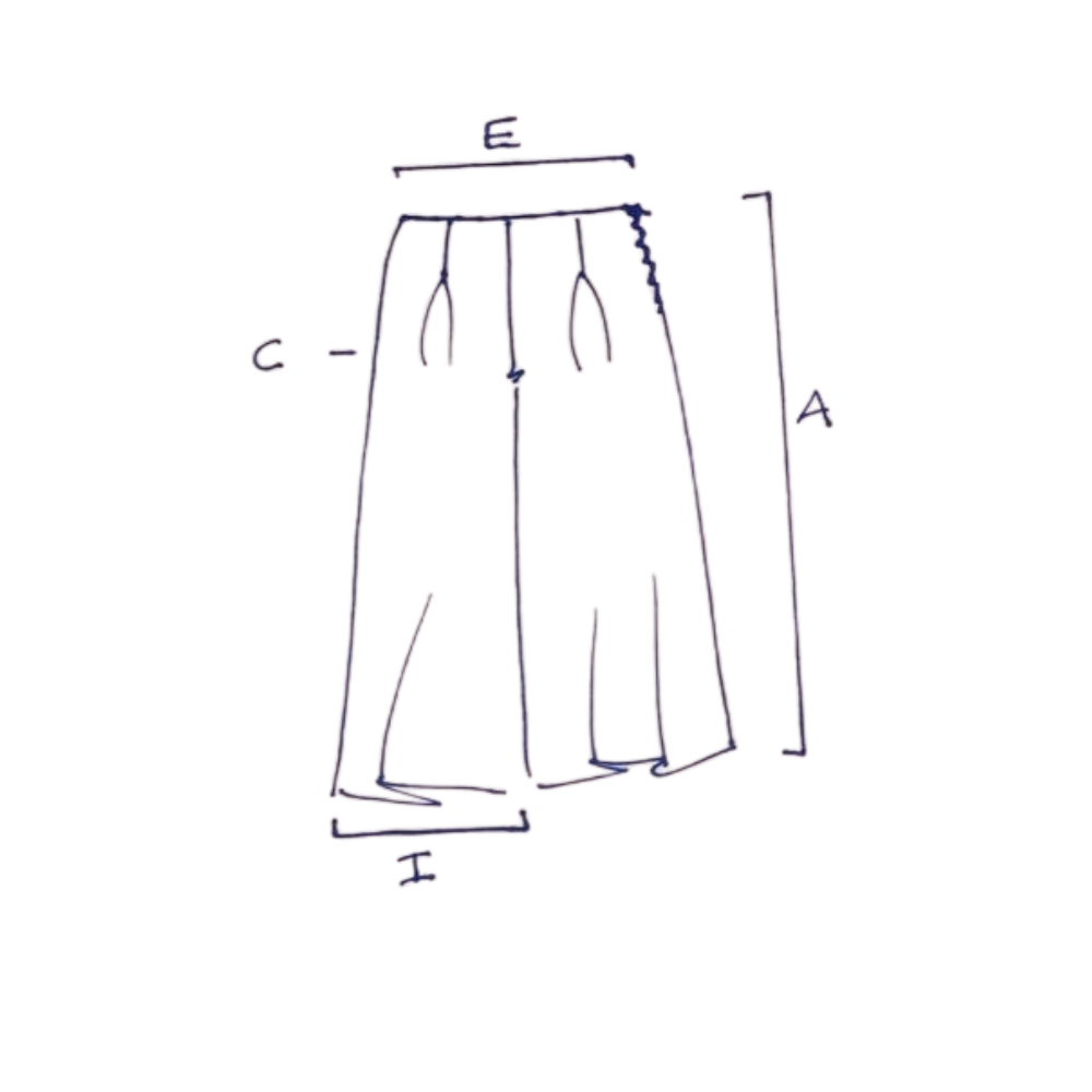 Pantalón pierna ancha azul marino