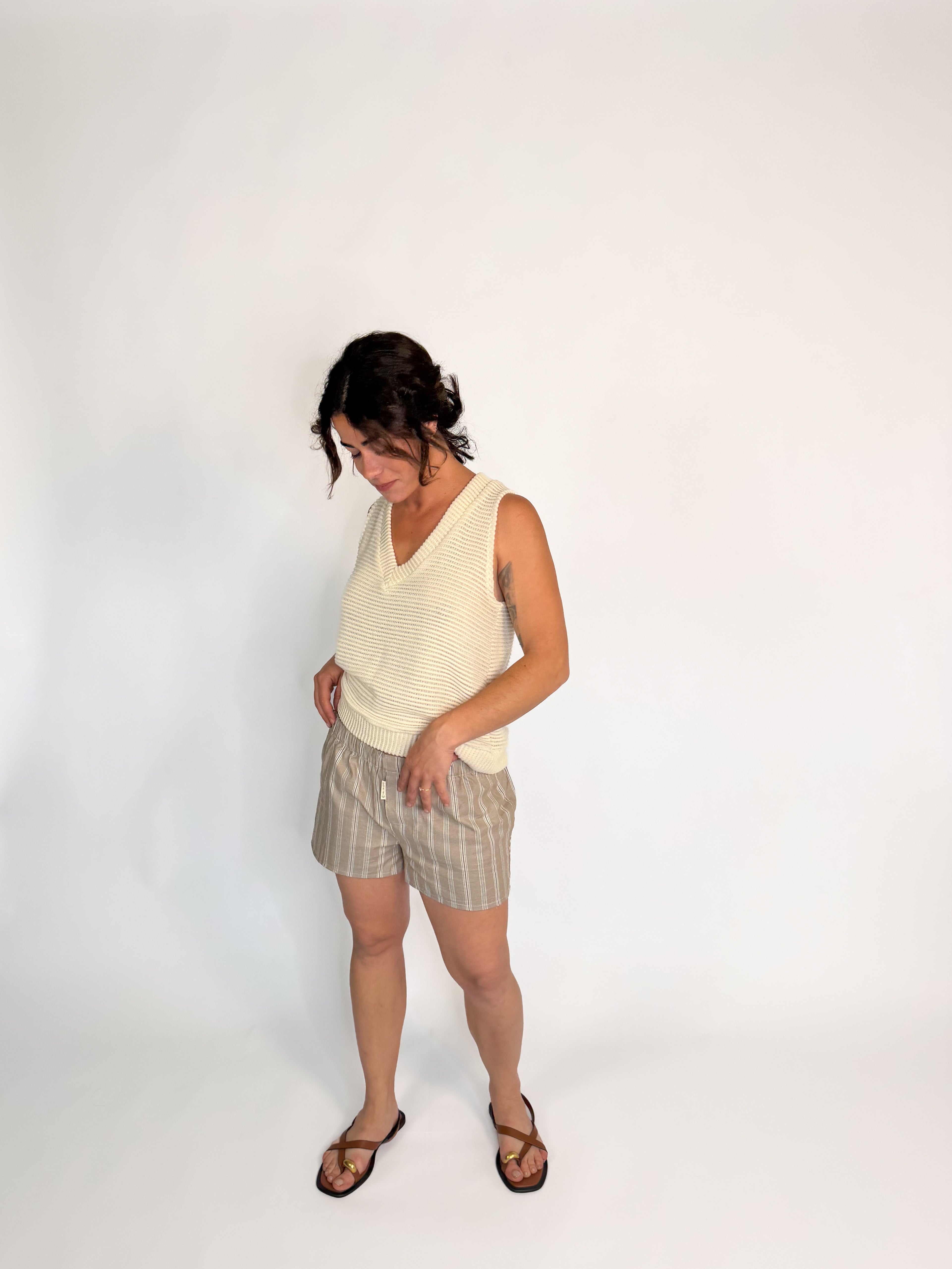 Pack boxer unisex beige - estampado rayas