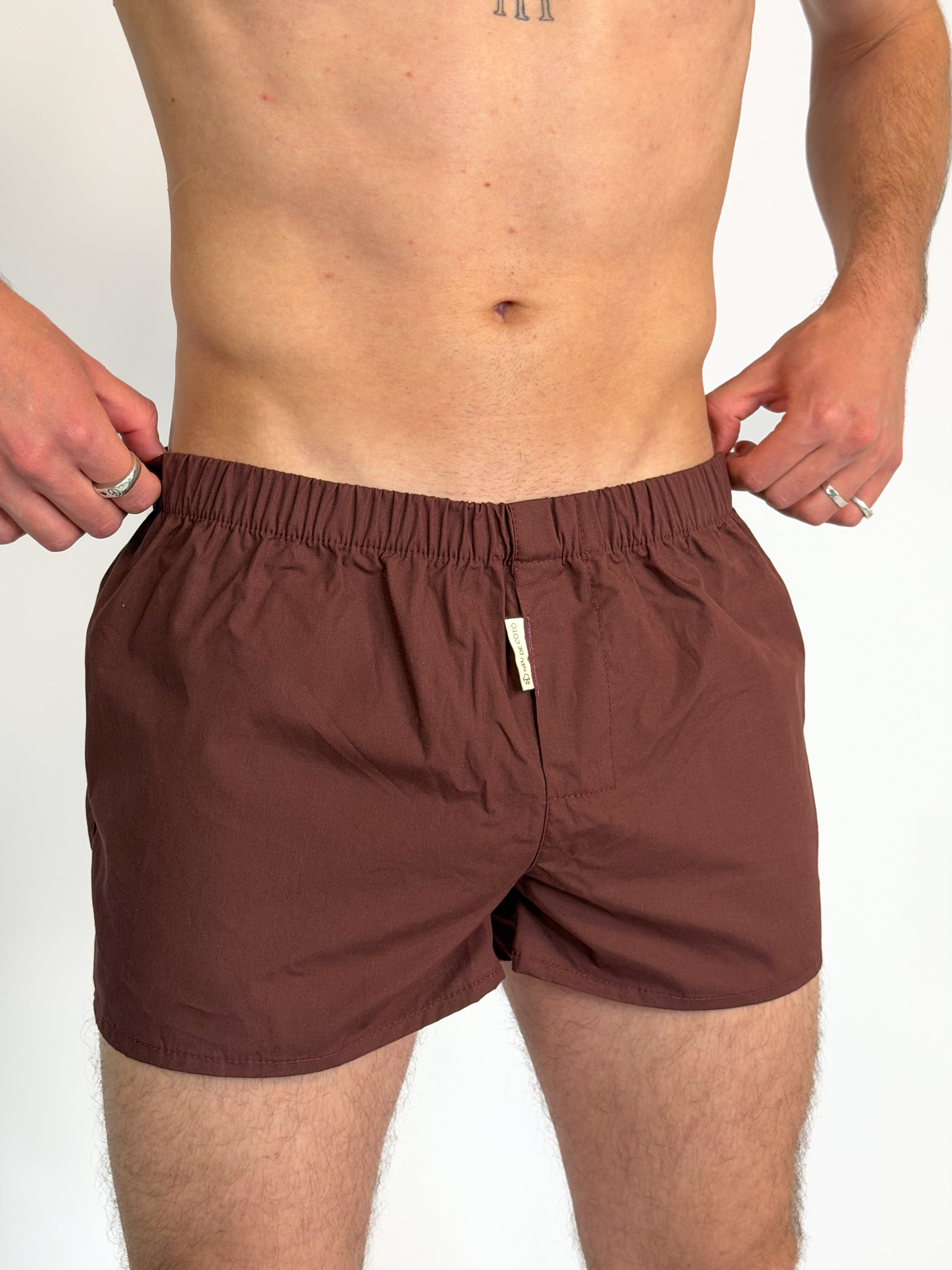 Pack boxer unisex granate - estampado cuadros