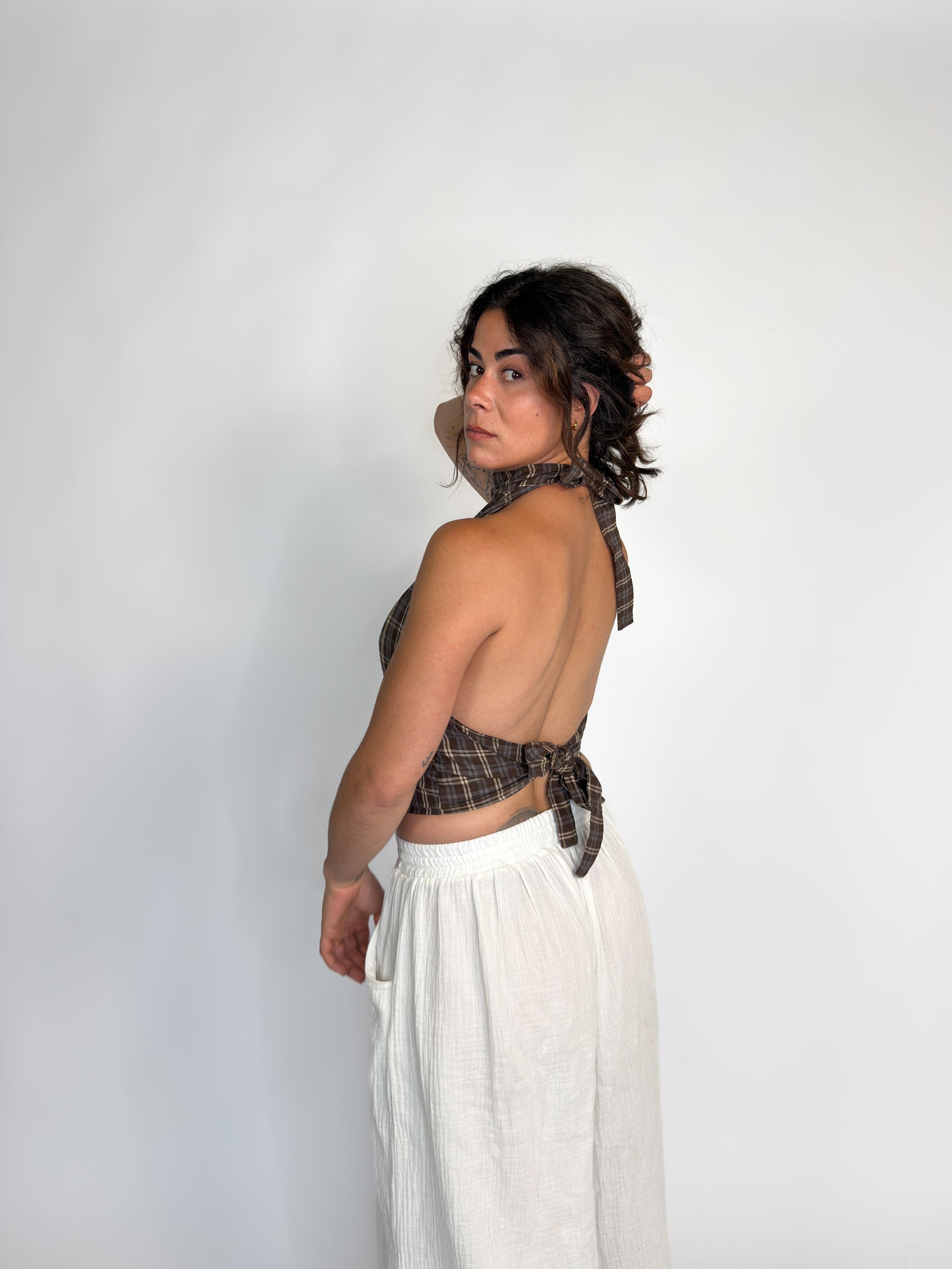 Top halter cuadros