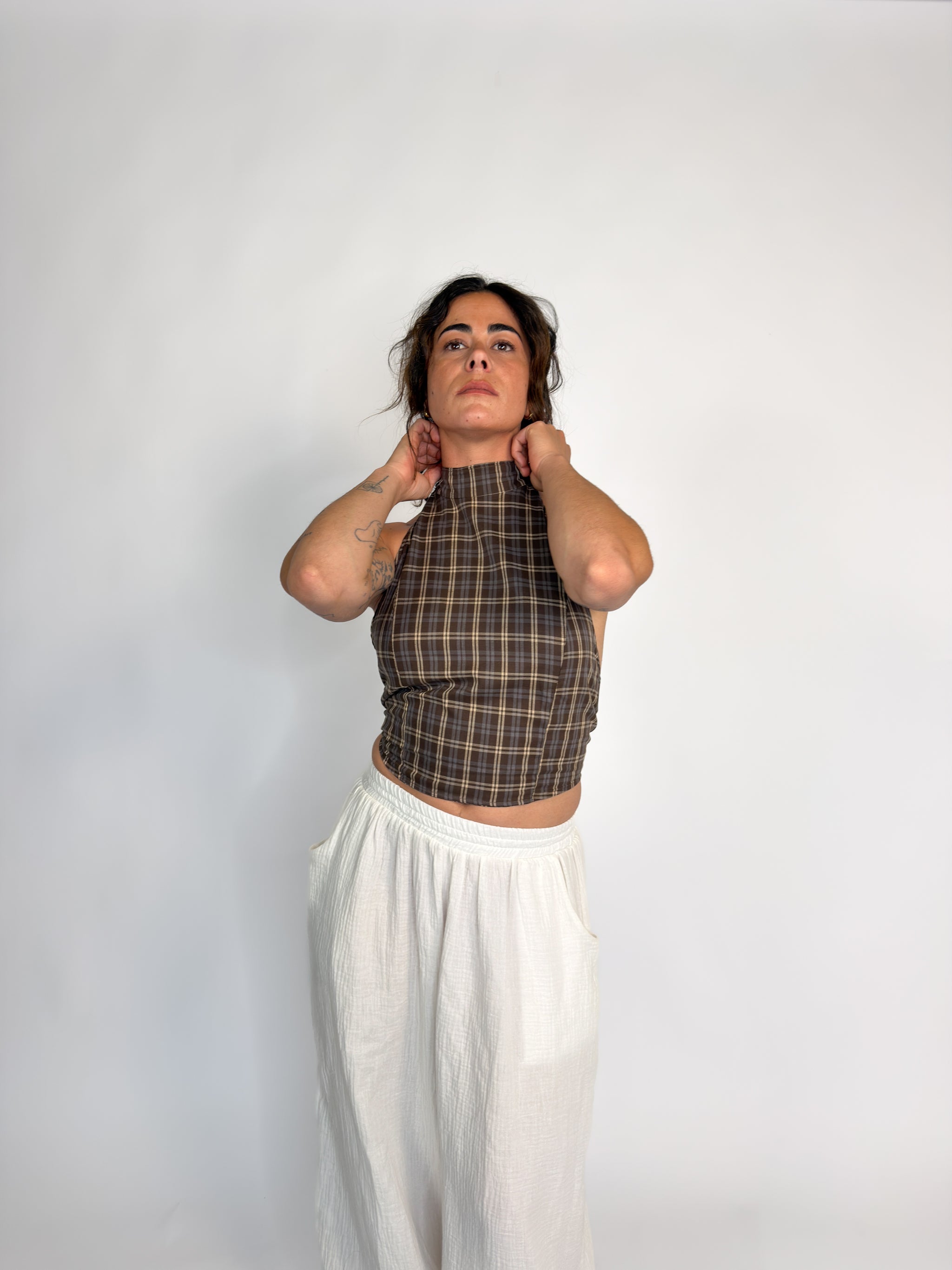 Top halter cuadros