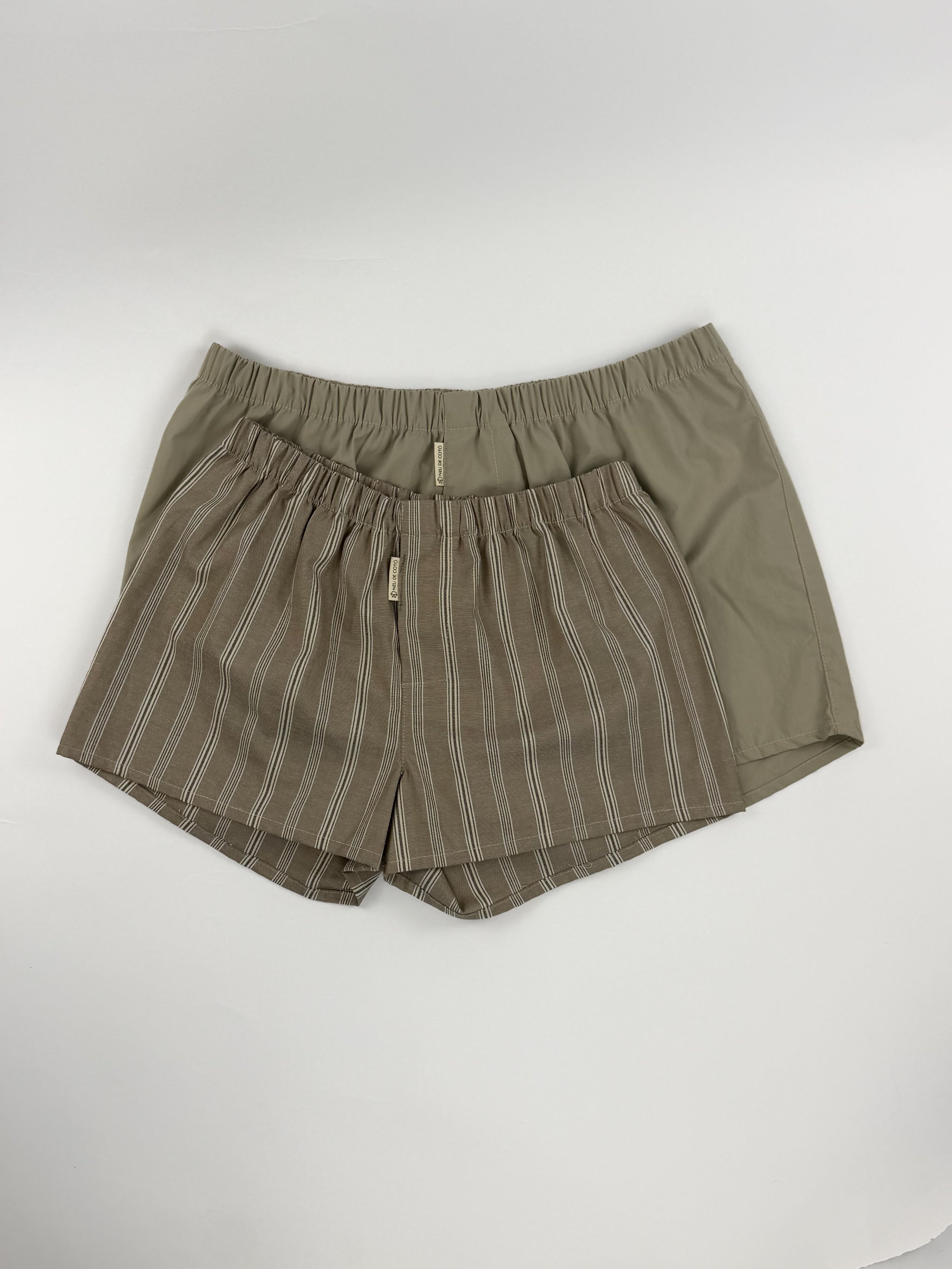 Pack boxer unisex beige - estampado rayas