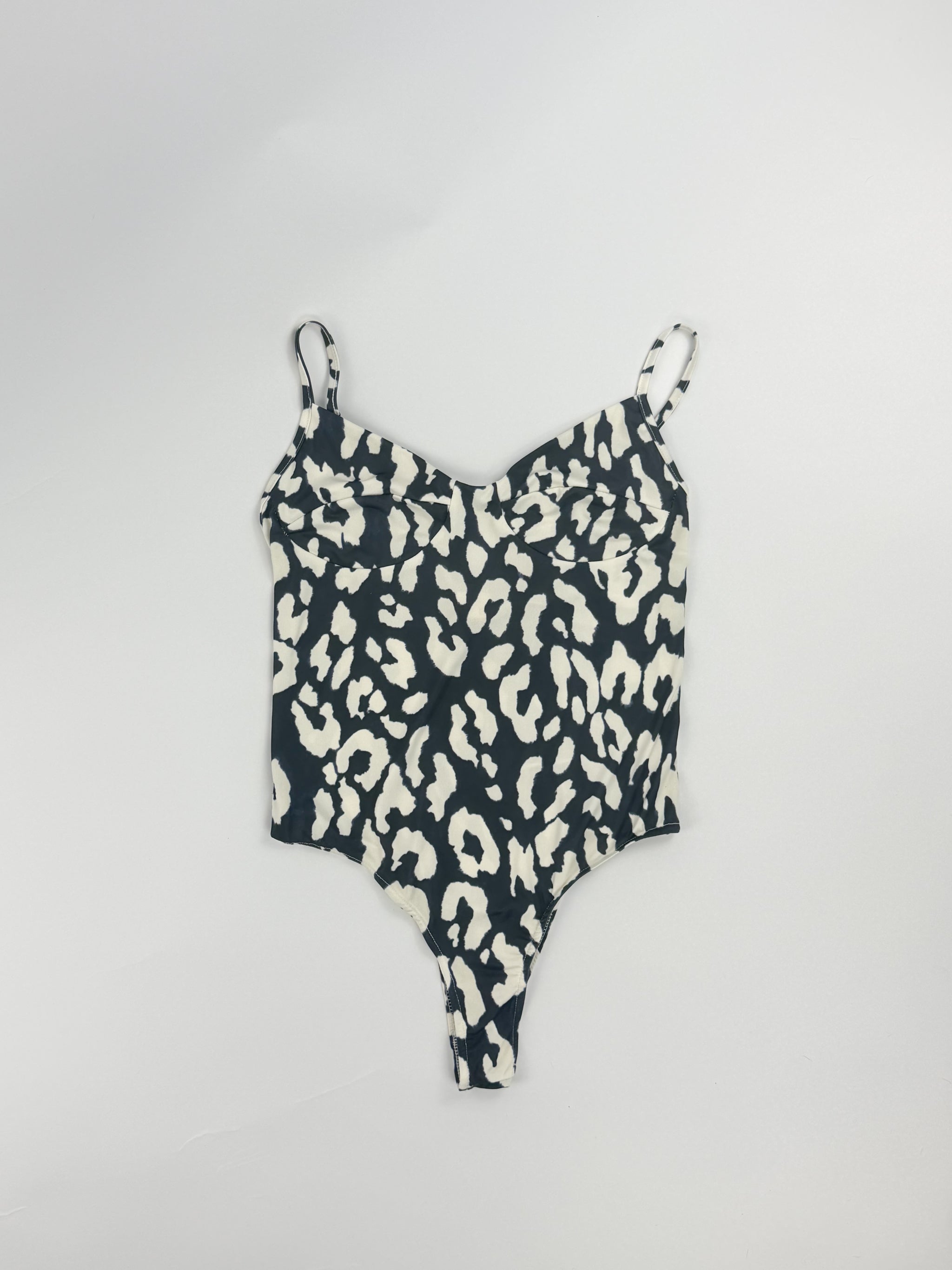 Blue leopard print swimsuit