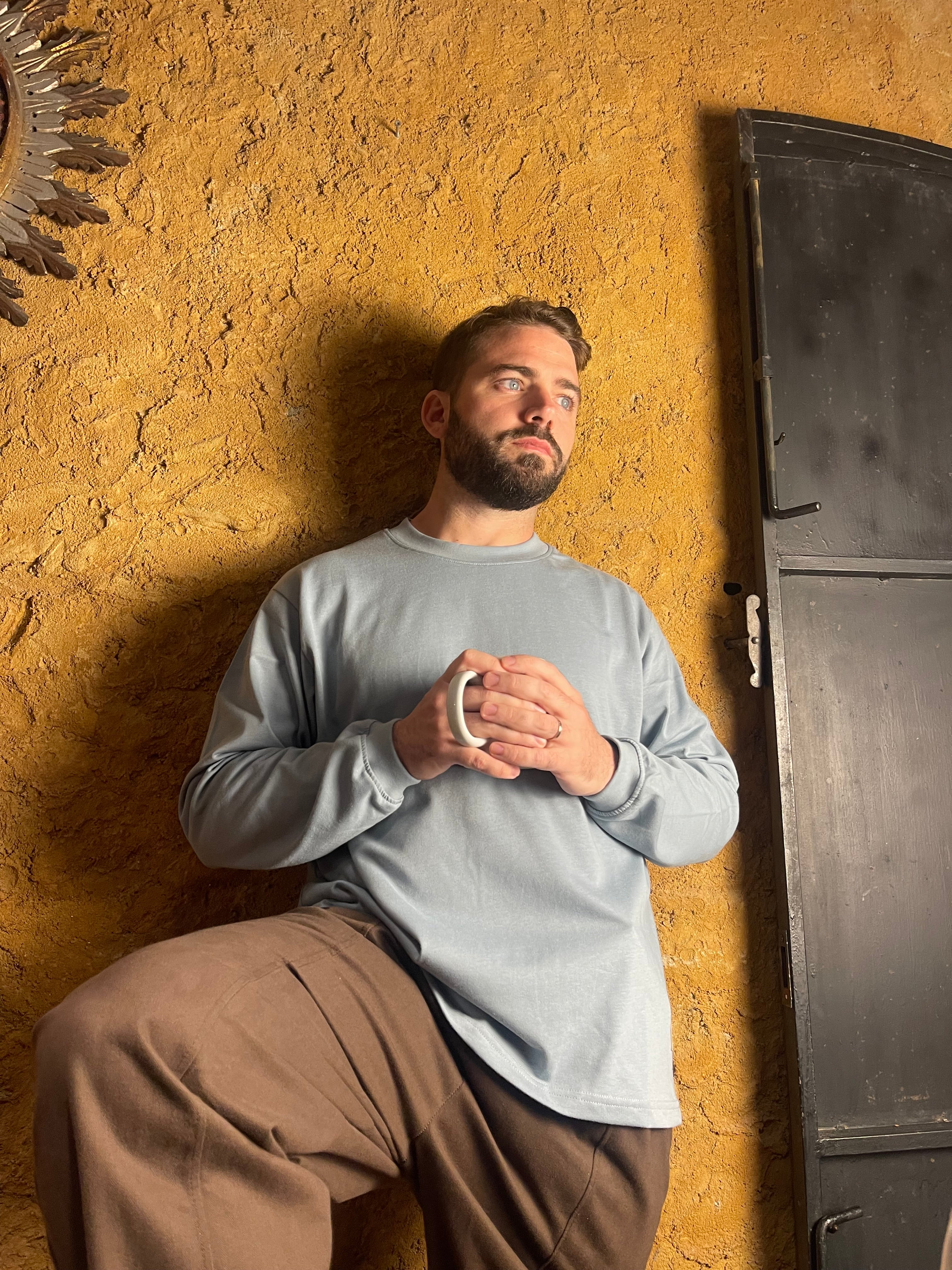 Camiseta manga larga azul cielo